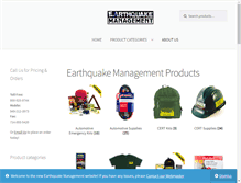 Tablet Screenshot of earthquake-management.com